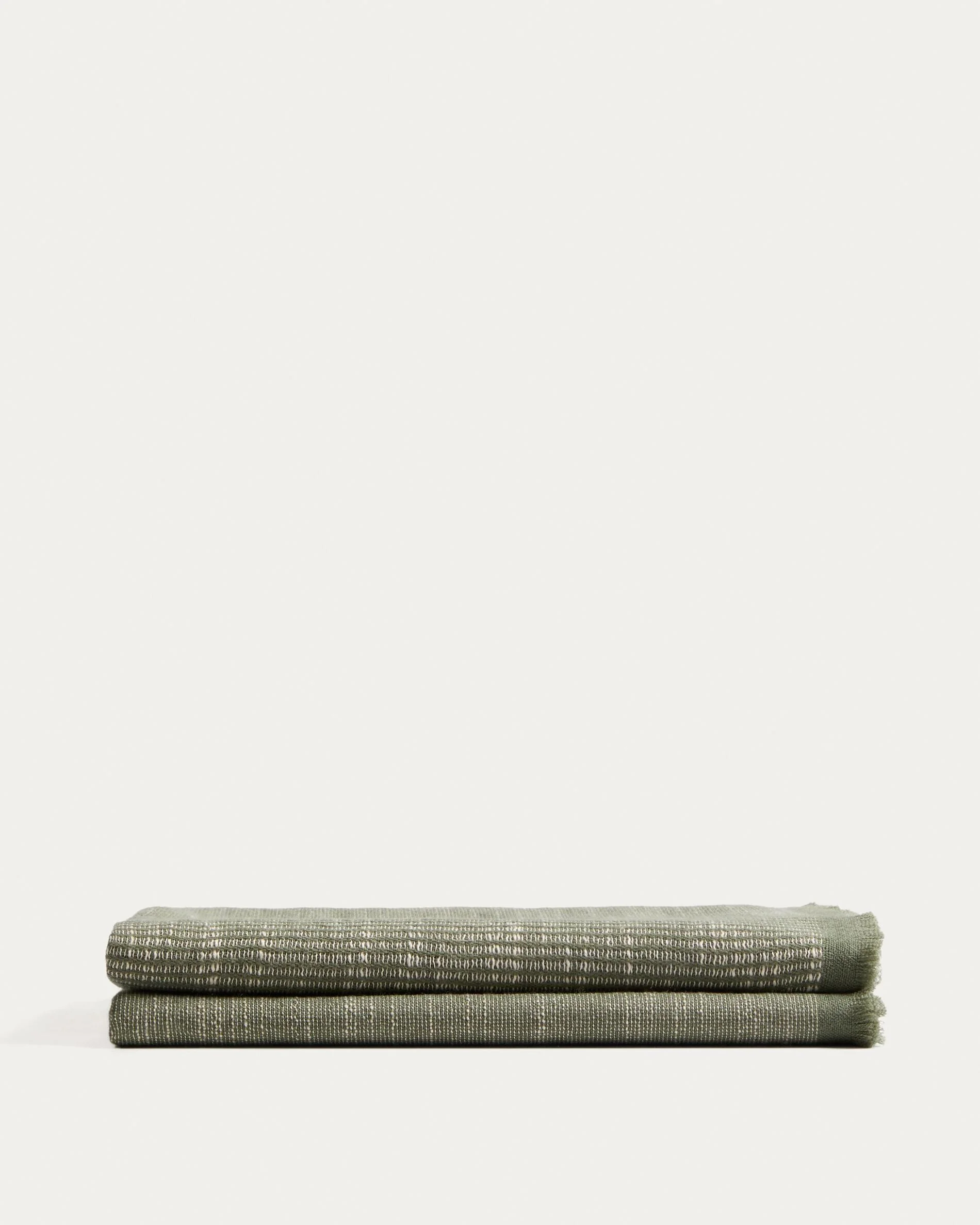 Sareli green wool blend blanket 130 x 170cm