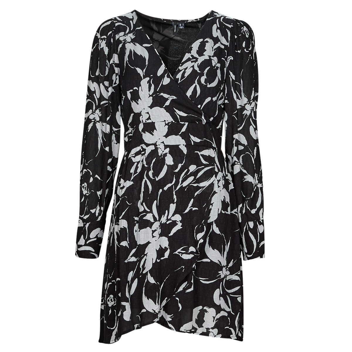 Vero Moda - VMPOLLIANA LS SHORT DRESS WVN - Black