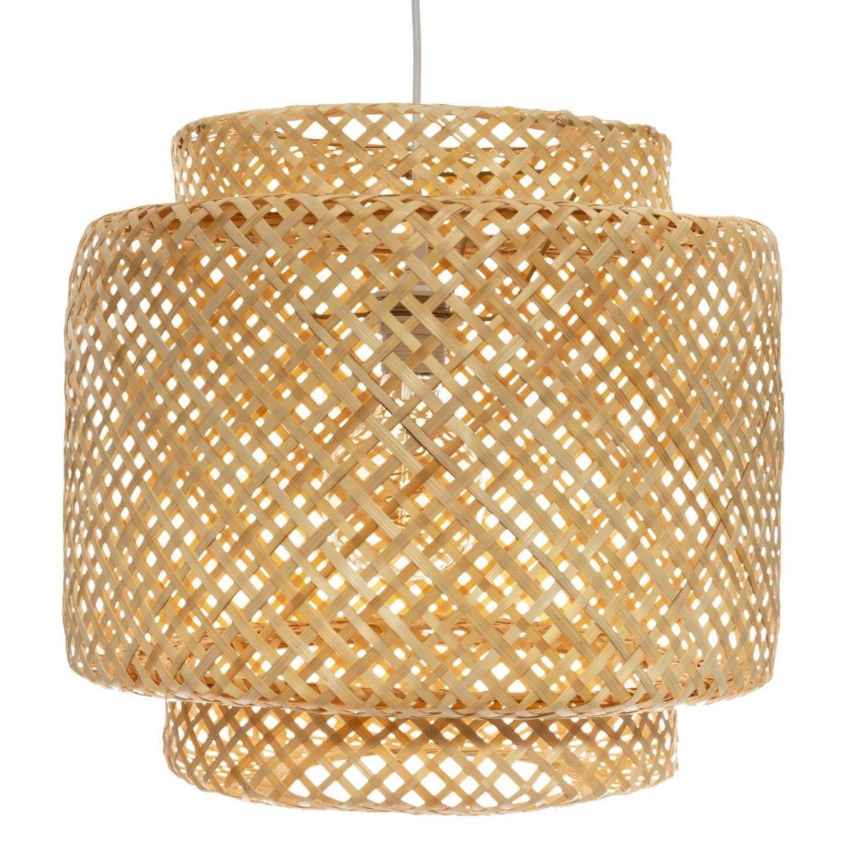 Lampa wisząca LIBY z ażurowym kloszem z bambusa, Ø 40 cm