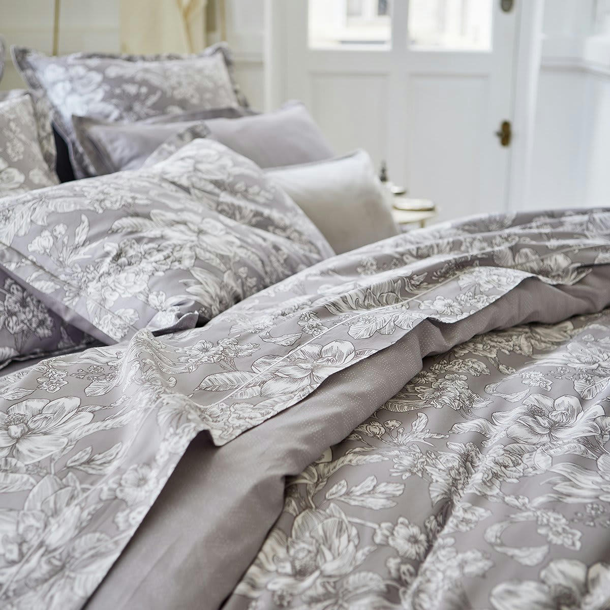 TUILERIES - Housse de couette satin beige 240x220 cm