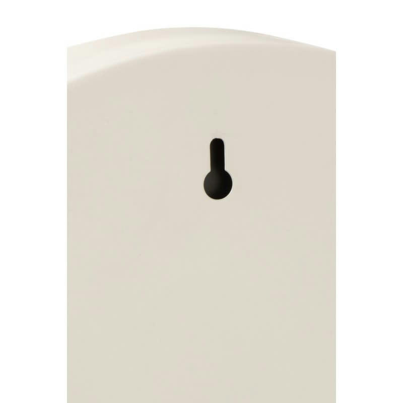 - Mirroir rond avec bord en métal blanc 50x50x5 cm