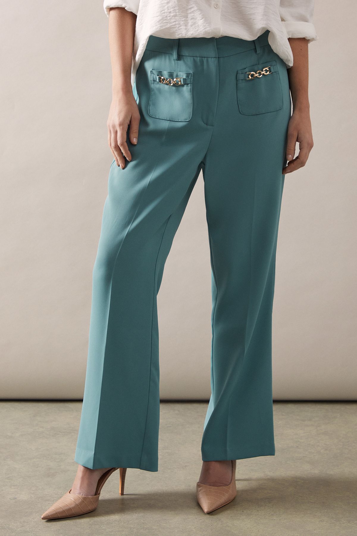 Wallis Petite Patch Pocket Wide Trousers