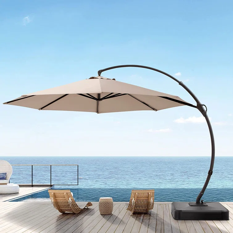 Ebonique Cantilever Umbrella with Base Included