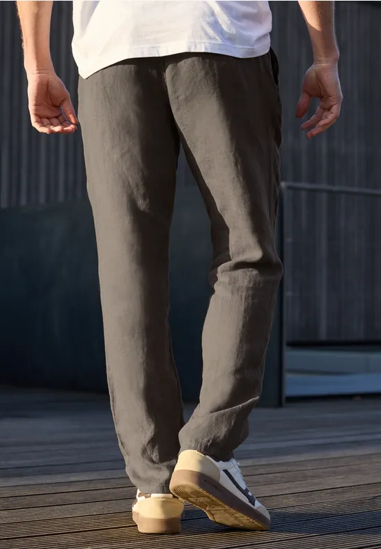 Straight Leg Chino aus Leinen