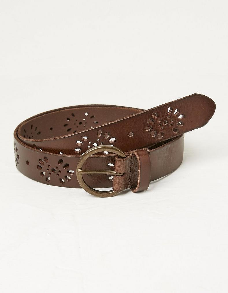Leather Floral Belt