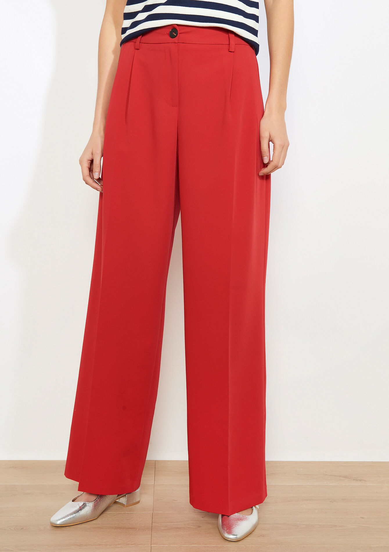 Plooitaille broek met XL fit