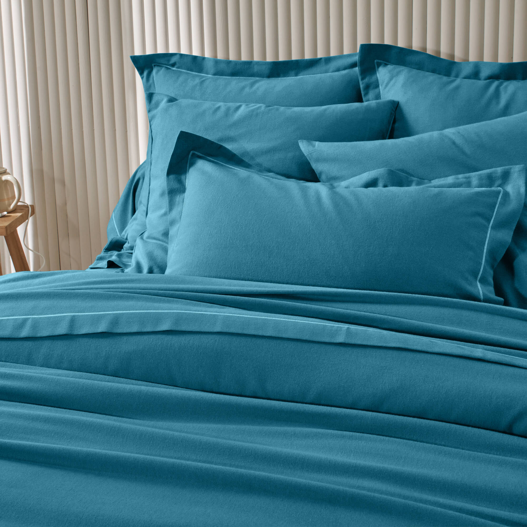 Linge de lit uni flanelle