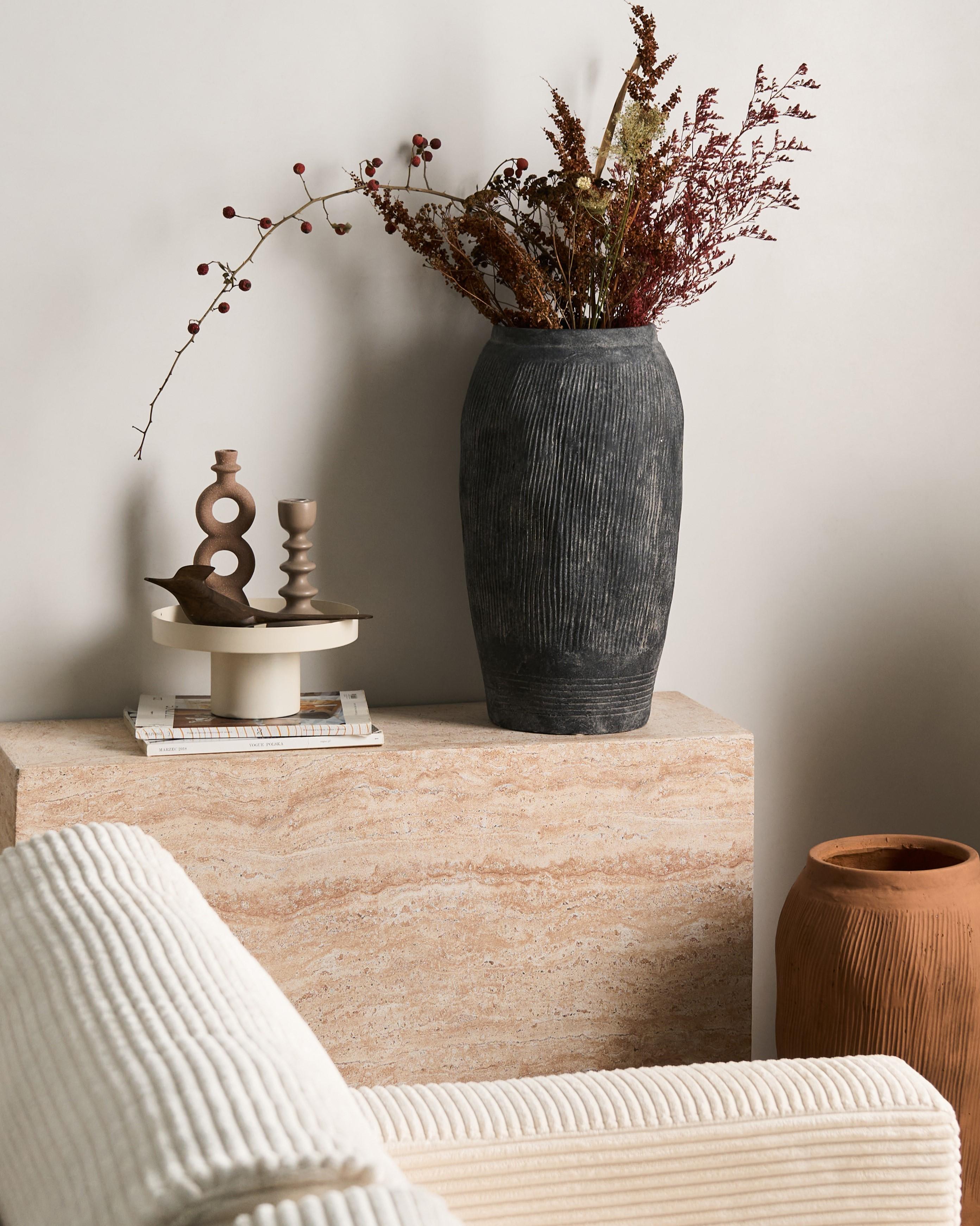 Flower Vase ARGINO 50 cm Grey
