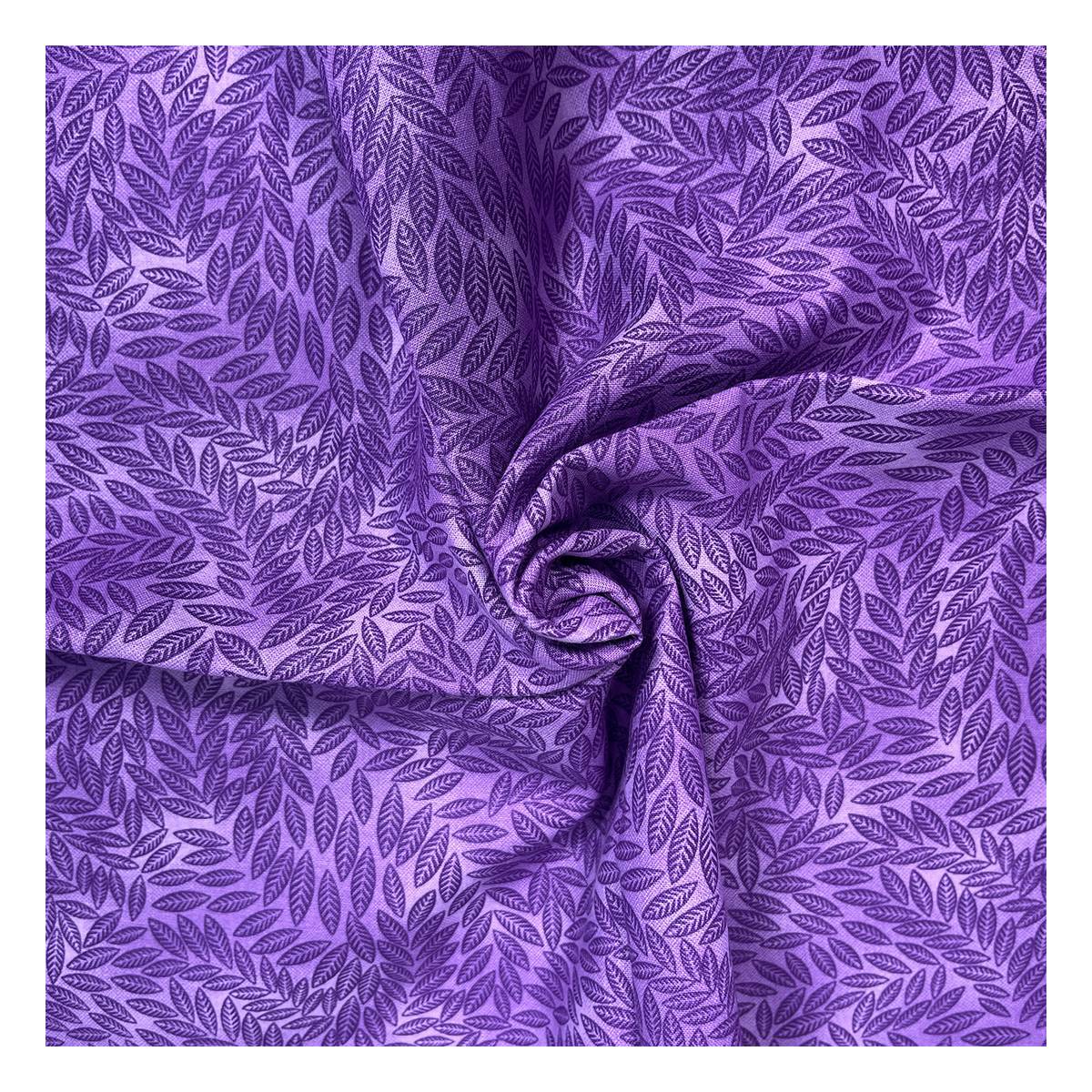 Purple Cotton Textured Leaf Blender Fabric?by the Metre