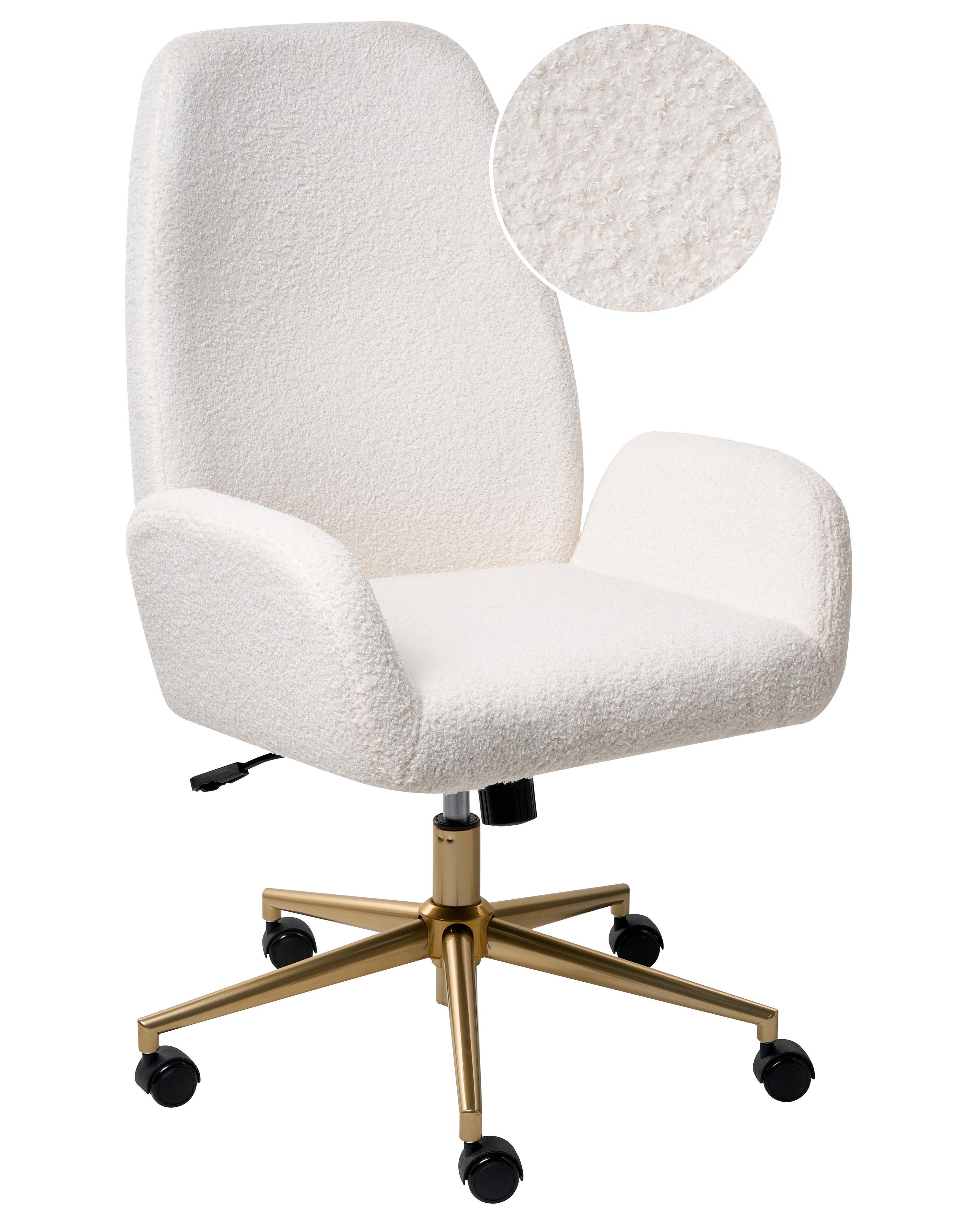 Office Chair CLARE Boucle White