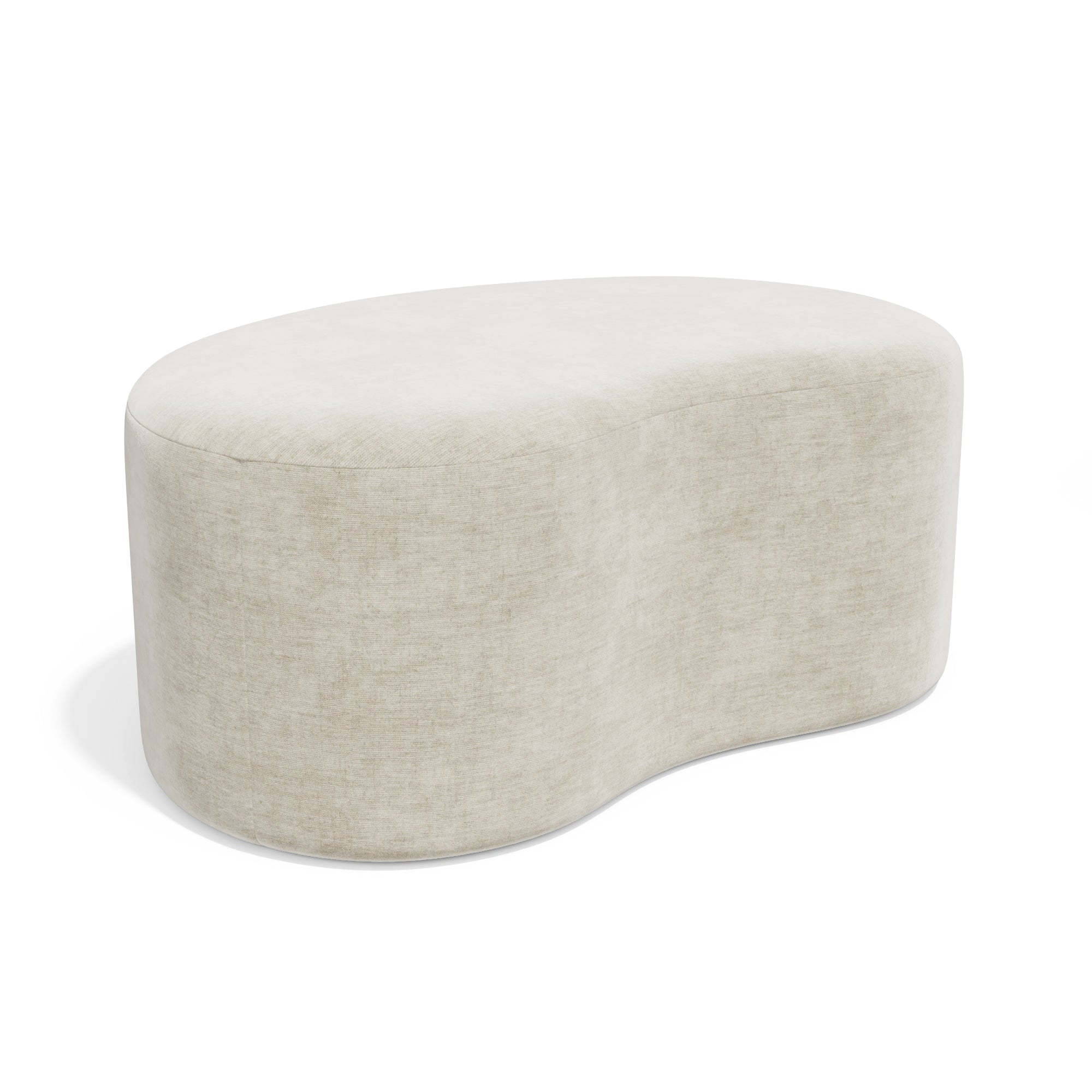 Sia Home - Poef 80cm DUNE - fluweel crème 80cm