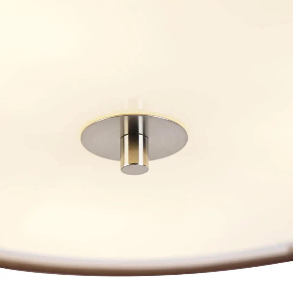 Qazqa plafondlamp drum duo bruin e27