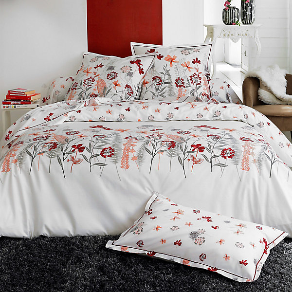 Housse de couette 140x200 cm Percale pur coton PETITE FOLIE Rouge