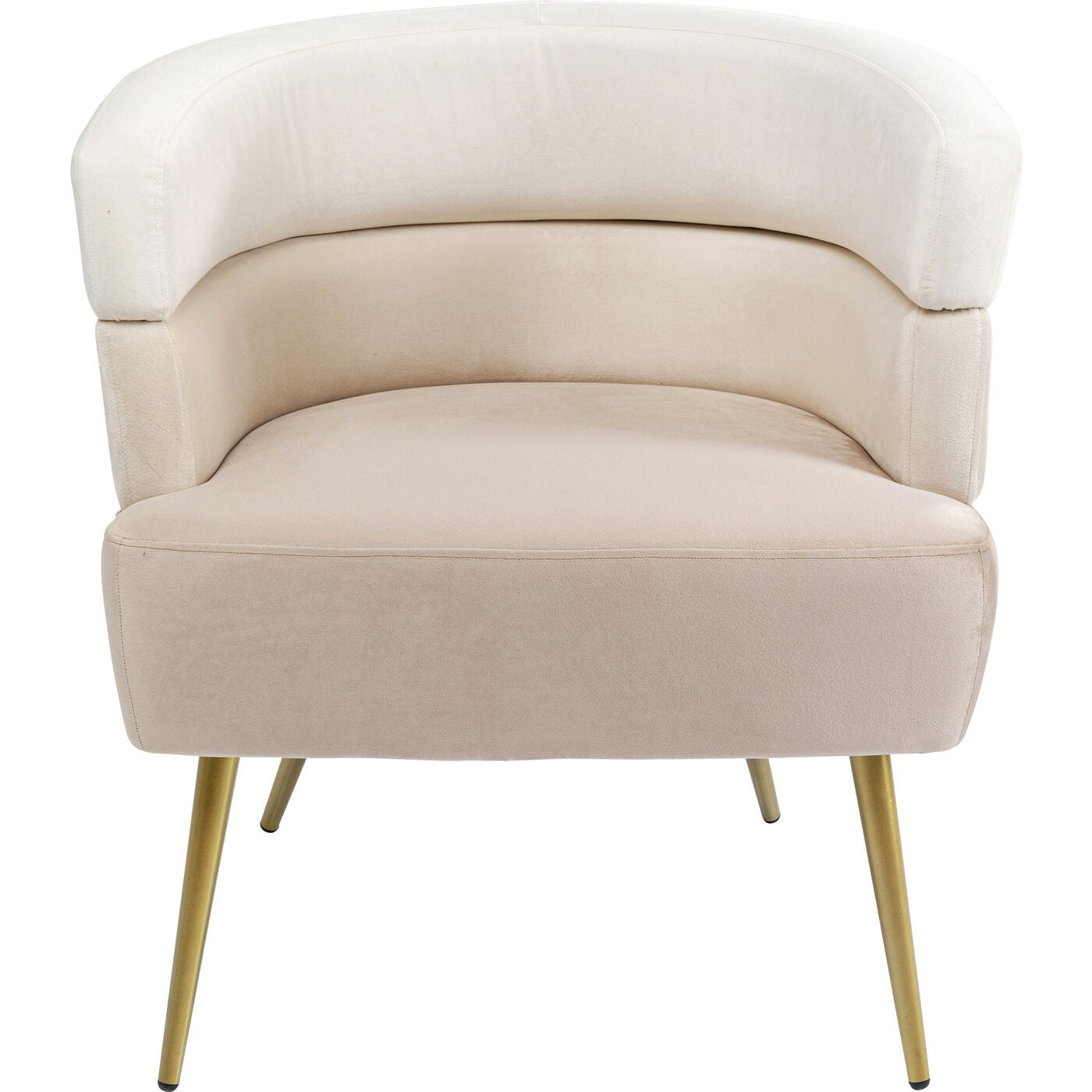 Kare Design Fauteuil Sandwich fluweel creme