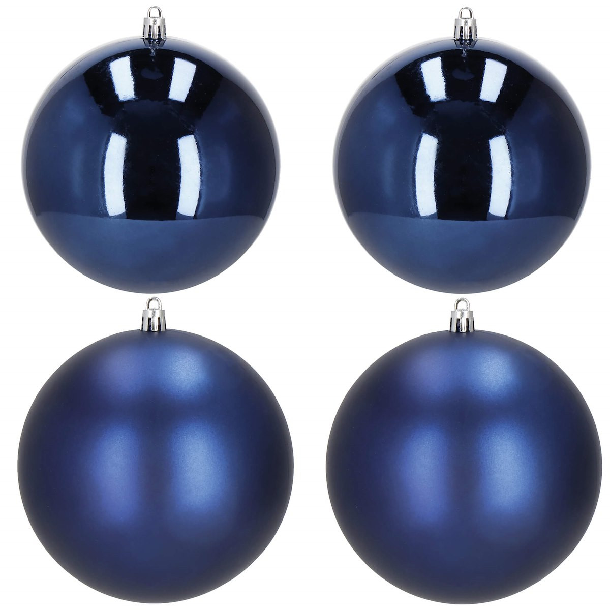 Bombki choinkowe 4 szt. zawieszki 12 cm granatowe