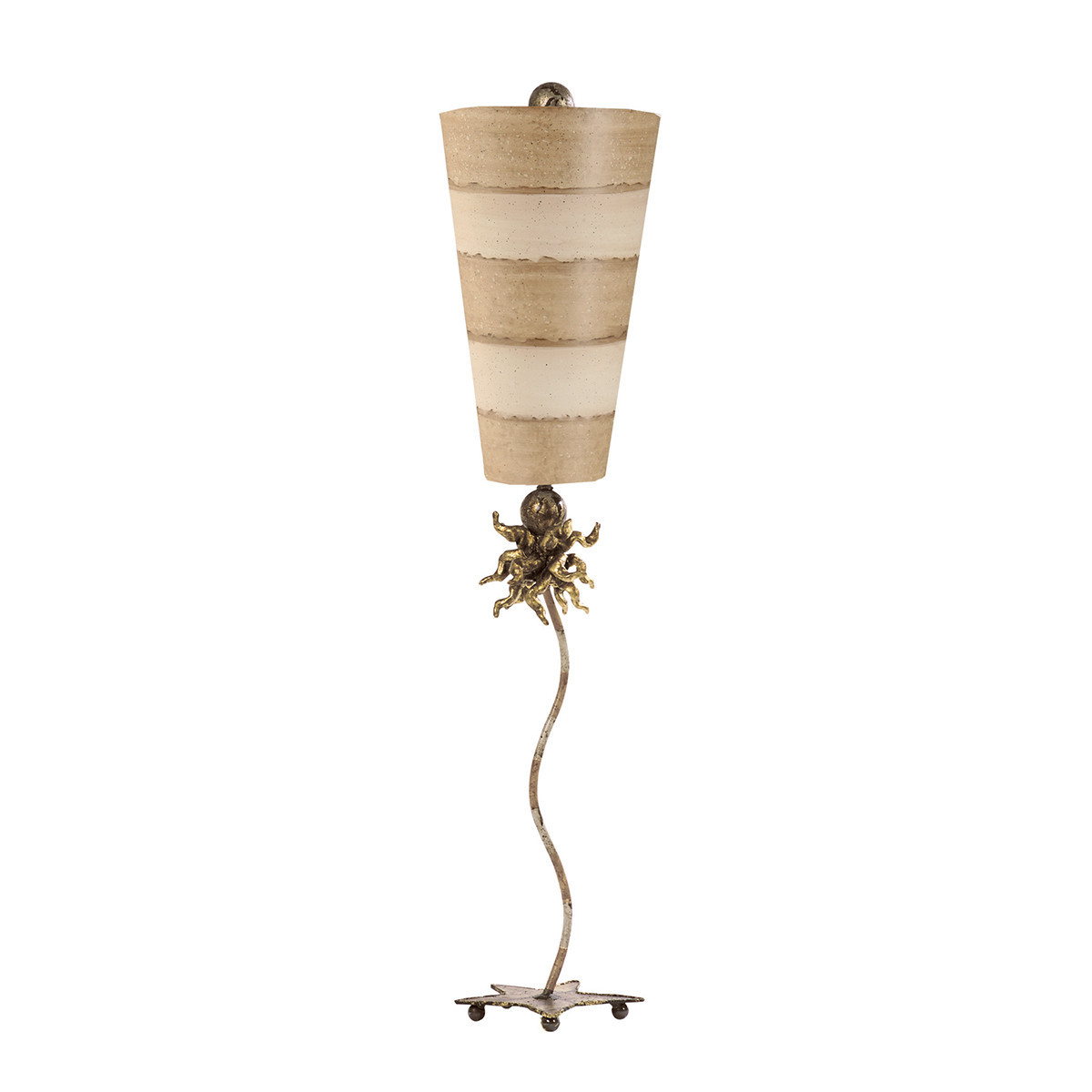 Lampa stołowakremowo-brązowa Anemone 1xE27x100W wys:101,6cm Flambeau
