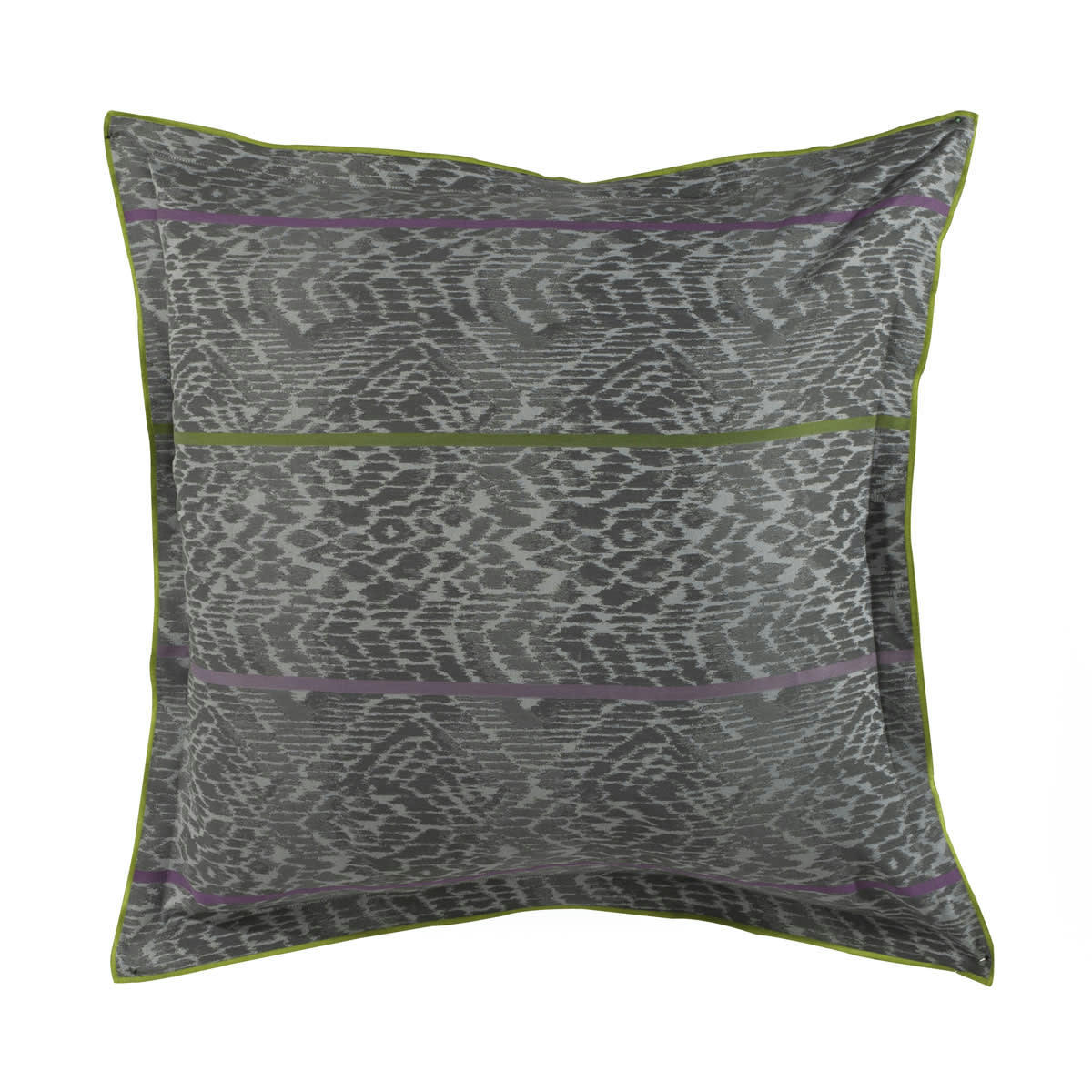 BANDELA - Taie d'oreiller imprimée en percale de coton gris 30x40