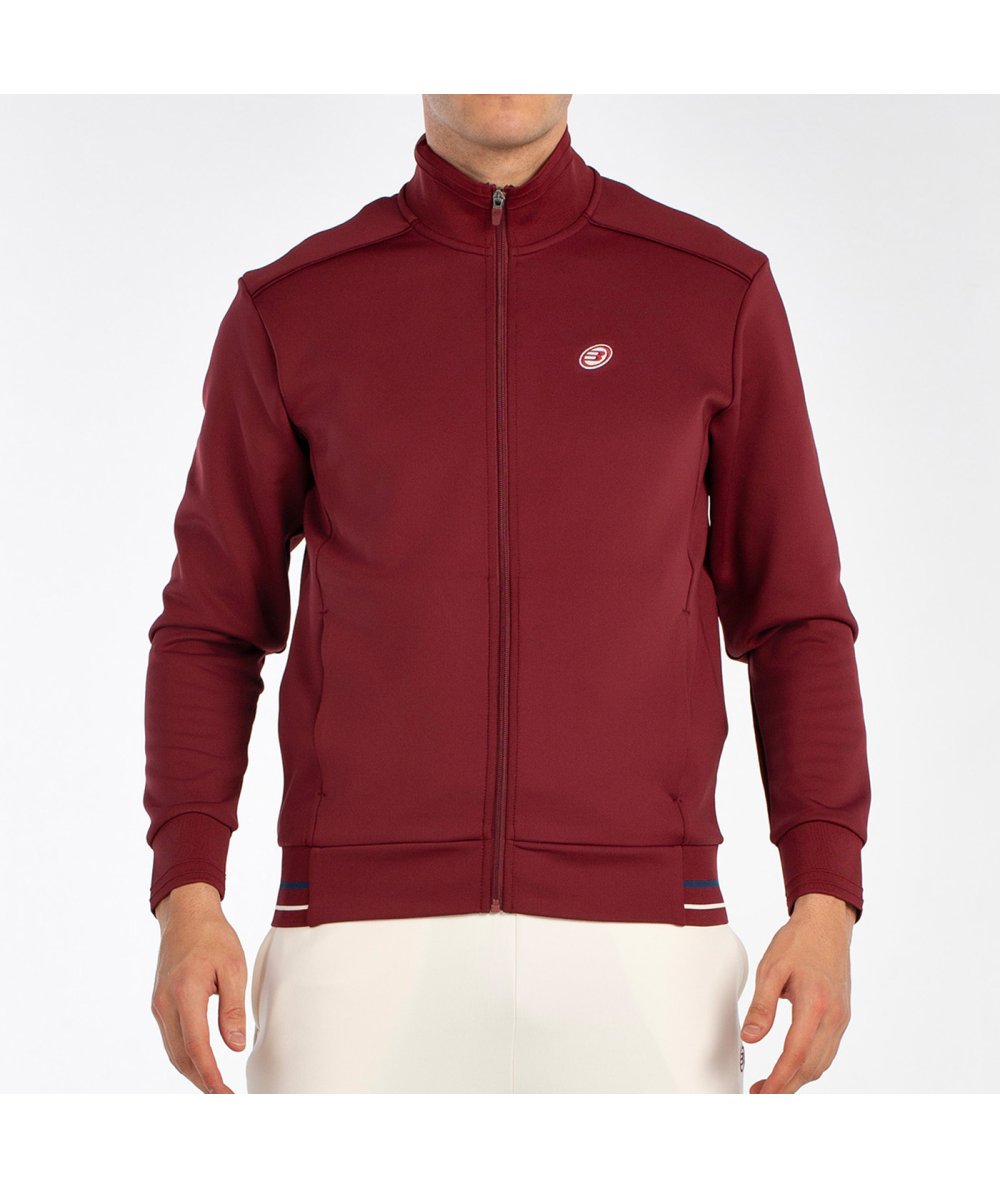 SUDADERA BULLPADEL ABADIN VINO BURDEOS