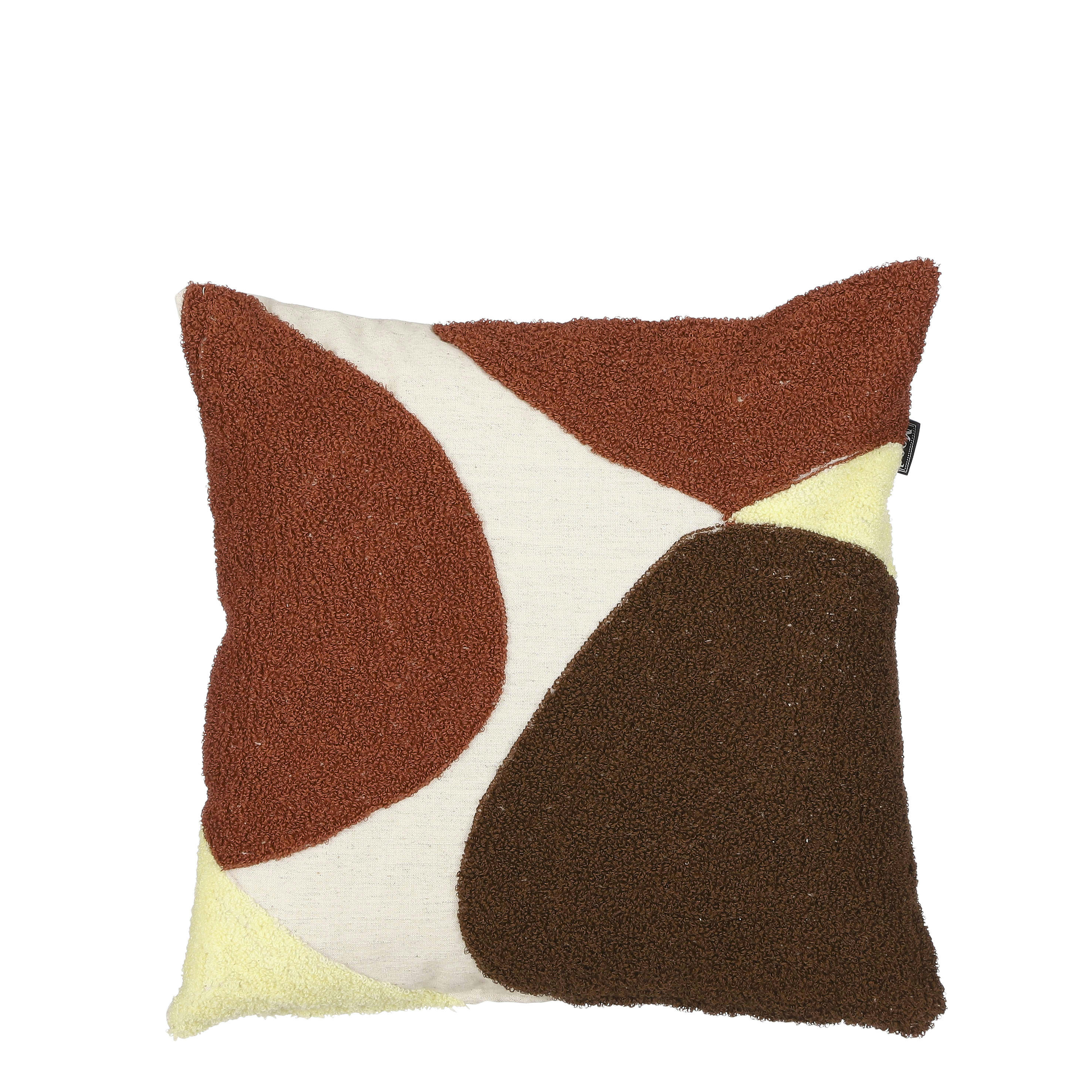 BAXTER - Coussin en coton marron 45x45