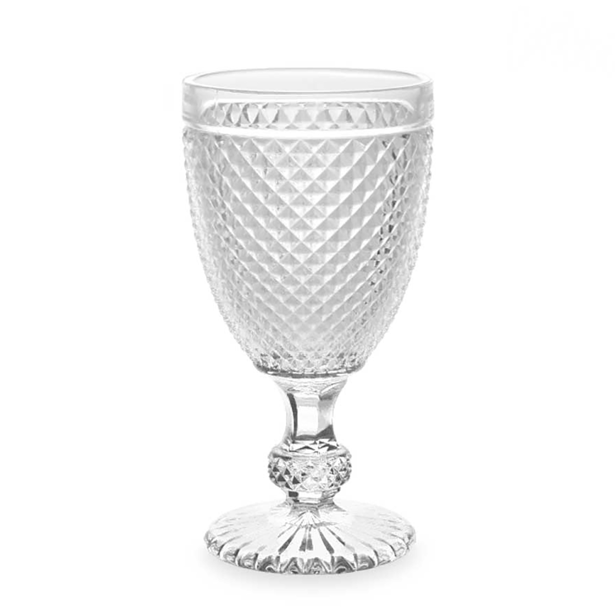 Copo de vinho DIAMOND com pé em vidro 24cl
