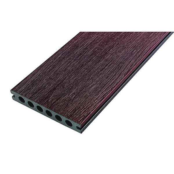 PACK 1 m² lame de terrasse composite coextrudé Supra avec ACCESSOIRES 3600 x 145 x 23 mm Acajou, ep.23 mm, l.14,5 cm, L.360 cm