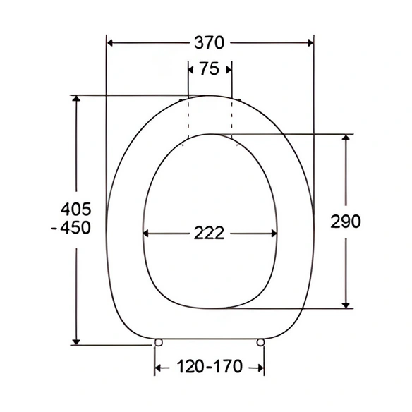 WC-Sitz »Dania«, BxL: 37 x 45 cm, oval, weiß