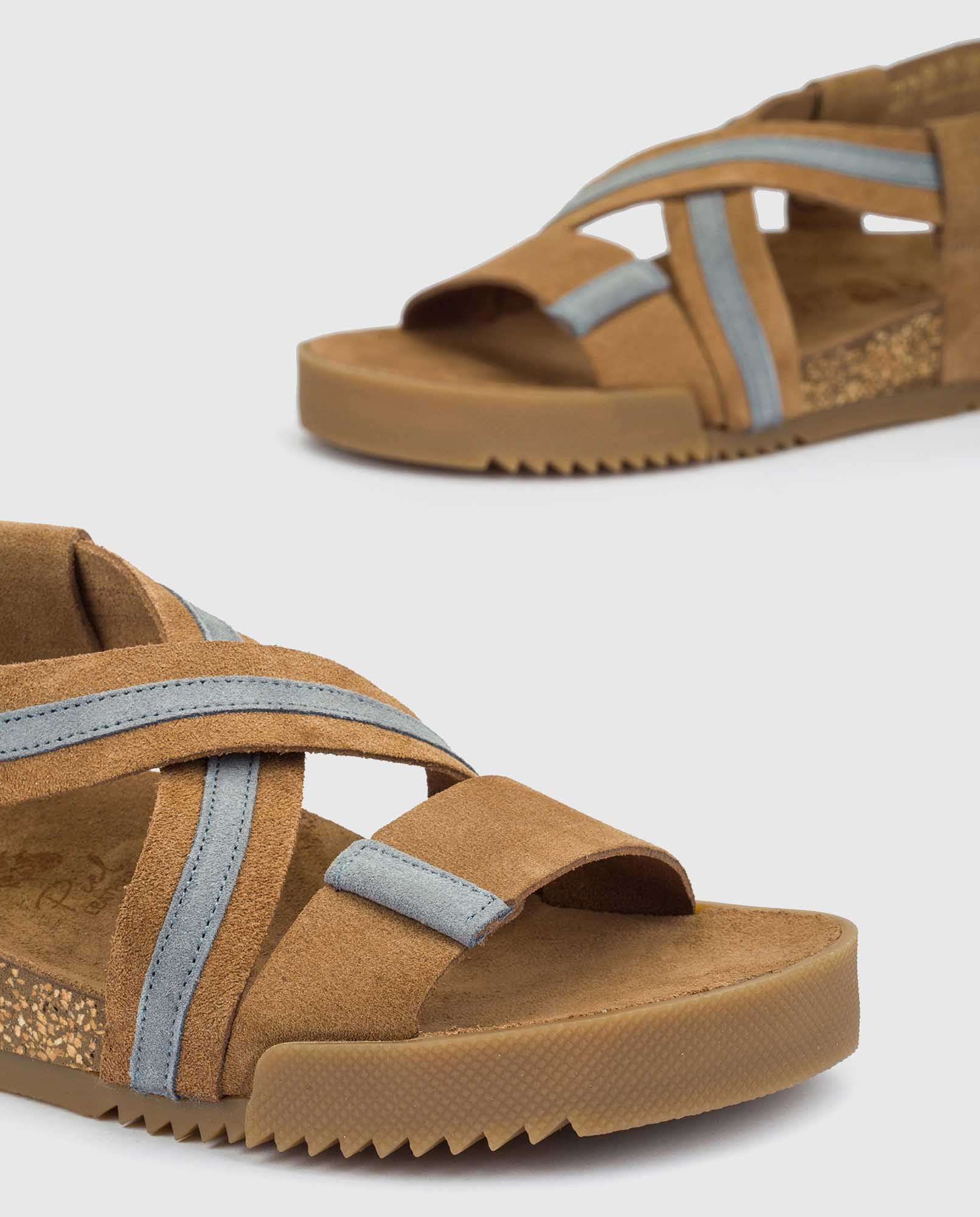 Sandalia plana Ross 005 azul