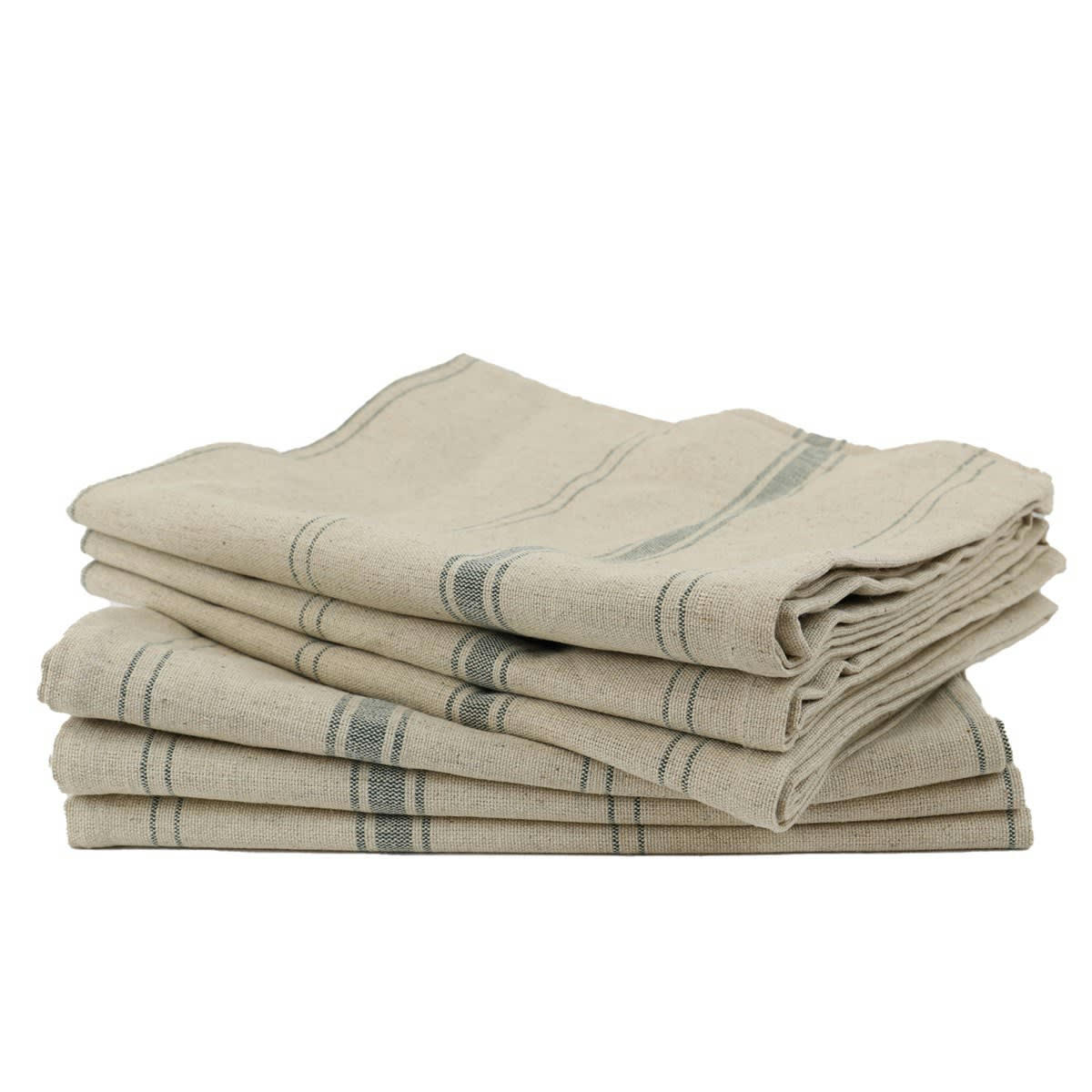BRASSERIE - Lot de 6 Torchons en Lin Vert