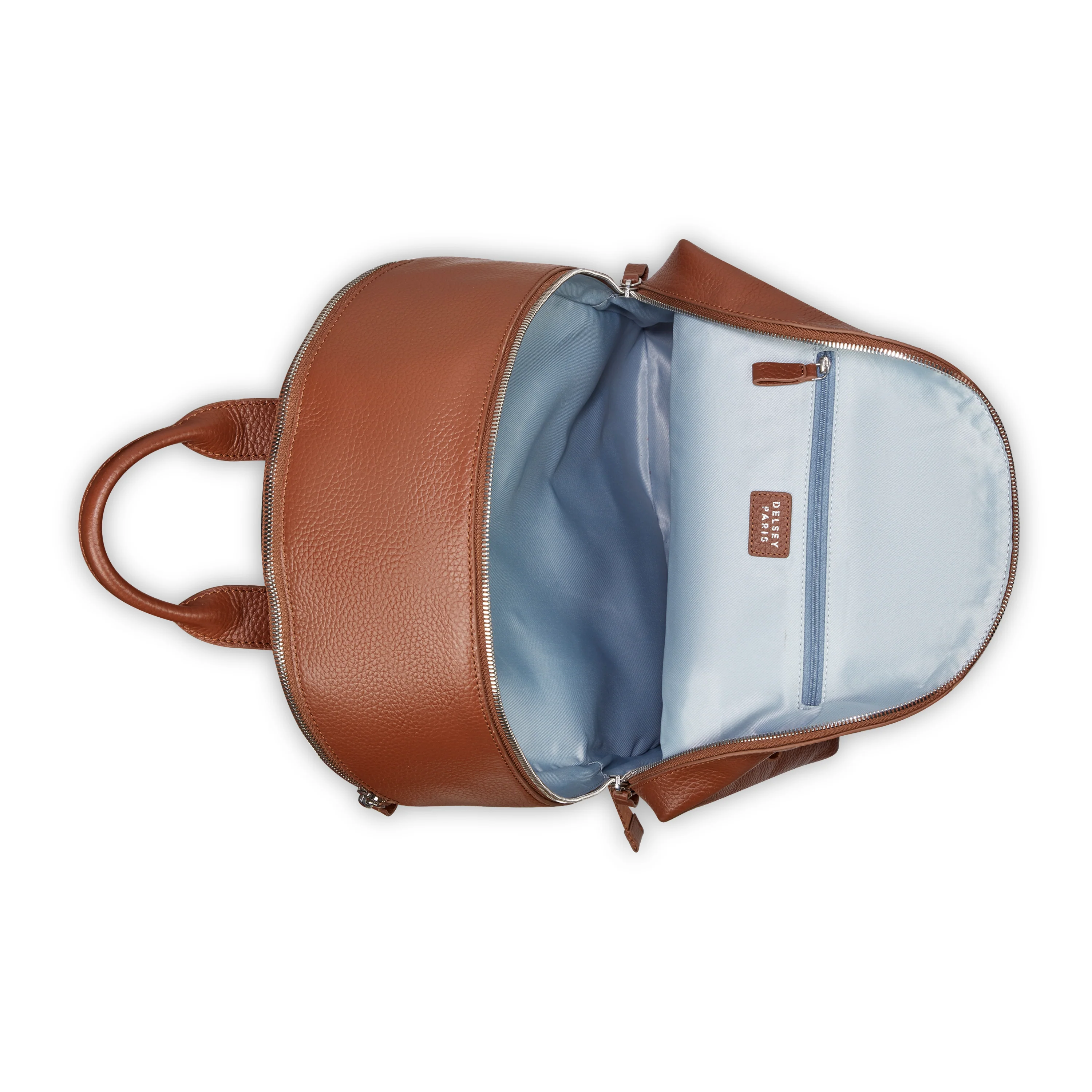 Le cuir grainé - Sac à dos en cuir avec 2 compartiments