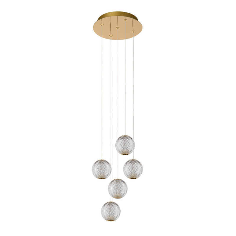 Suspension LED Cintra transparente Ø 32 cm 5 x 4,7 W LUCIDE