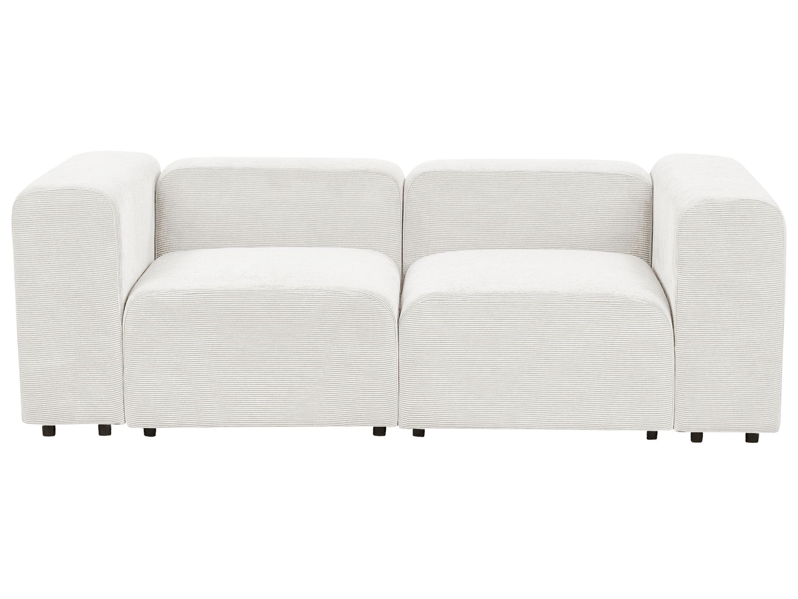 Sofa modułowa 2-osobowa sztruks biała