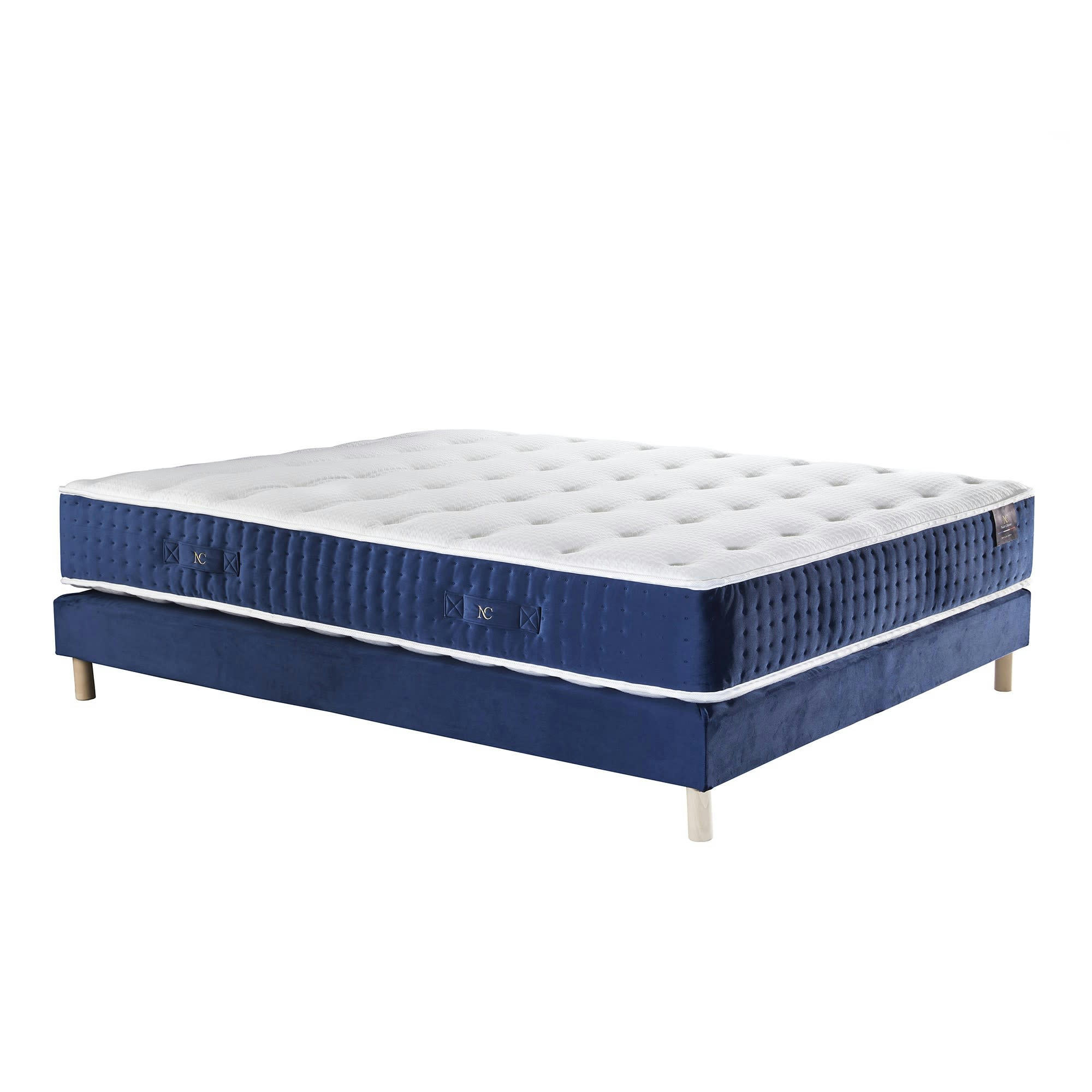 COMETE - Ensemble Matelas ressorts ensachés + sommier 160x200
