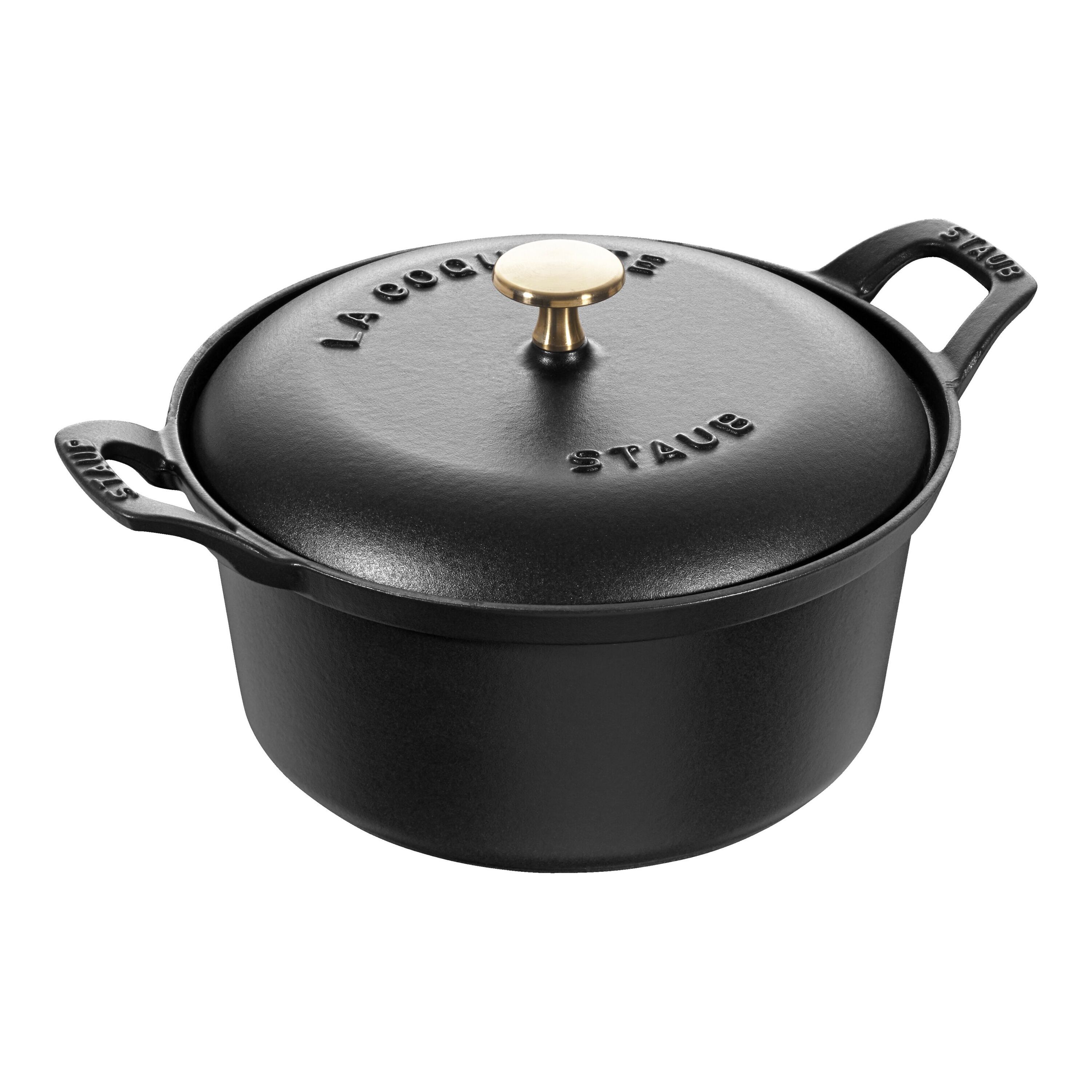 20 cm round Cast iron La Coquette black