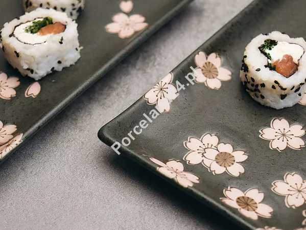Zestaw do sushi dla 2 osób (4 el.) z pałeczkami Tokyo Design Studio - Sakura Black 33760
