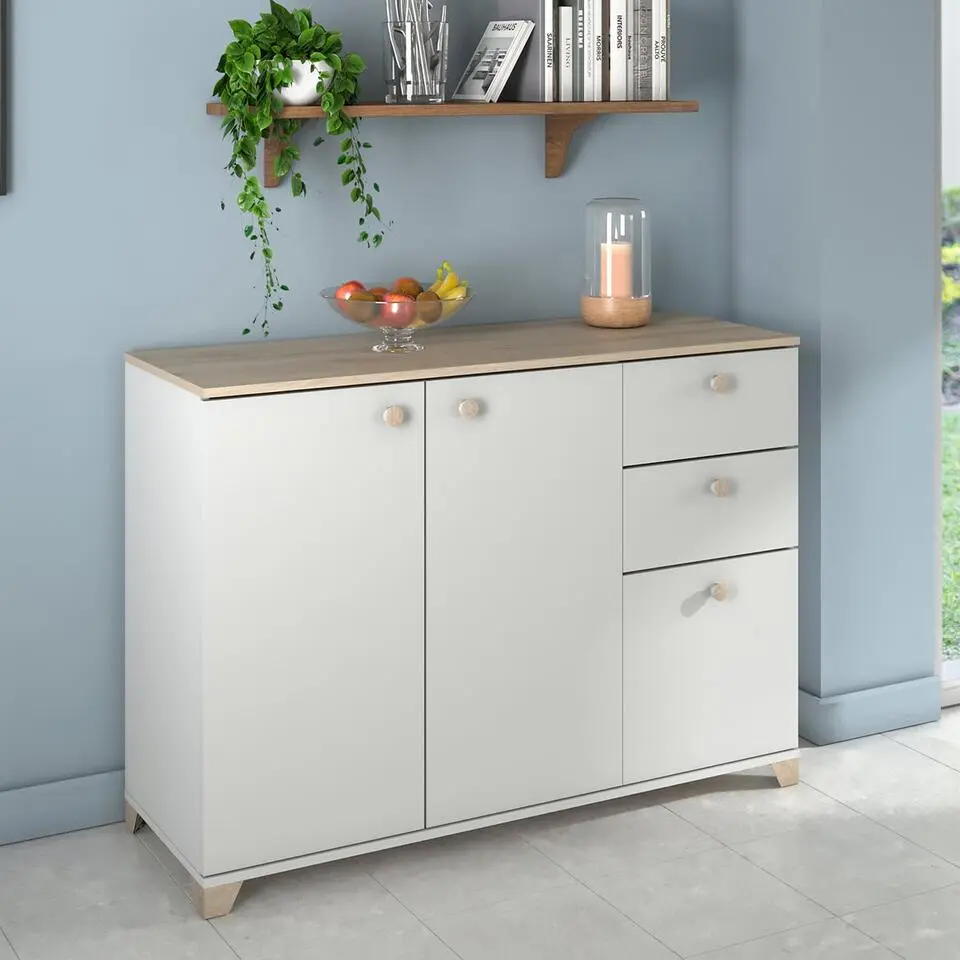 Calicosy - IZZY Laag buffet - Licht hout - 41,9x119,6x85,1 cm