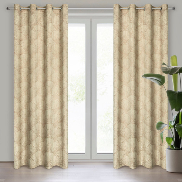 Zasłona Welwetowa Na Przelotkach Pierre Cardin GOJA 140x250 Kremowa