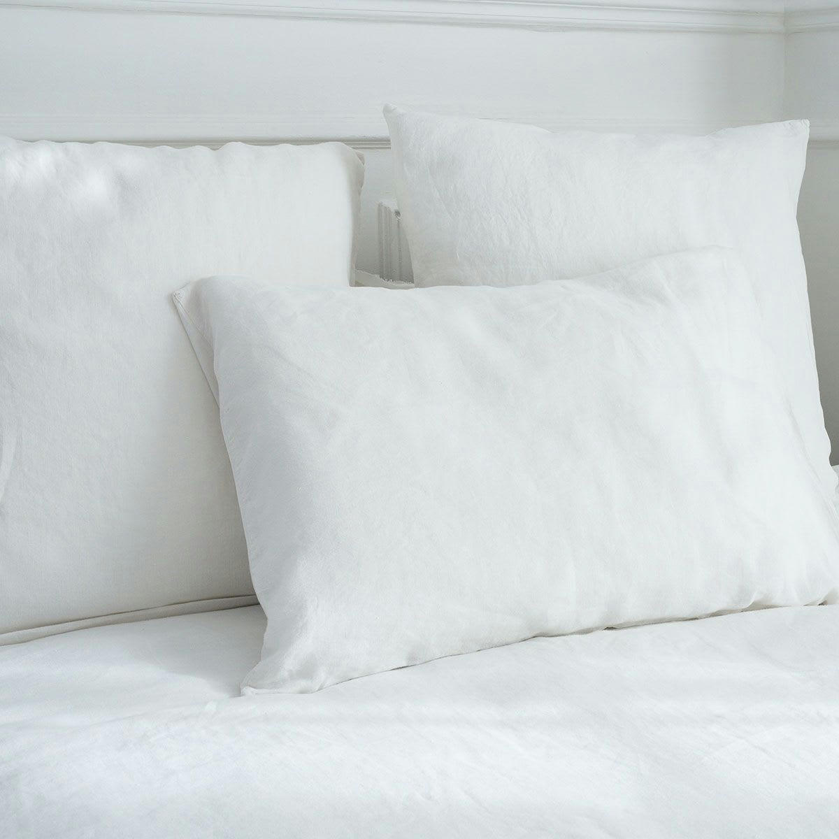 - Taie d'oreiller chanvre lavé coton - 65 x 65 cm