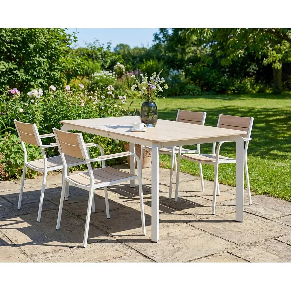 FELETTO - Tuintafel - Travertijn - 180 x 90 cm - Gesinterde steen