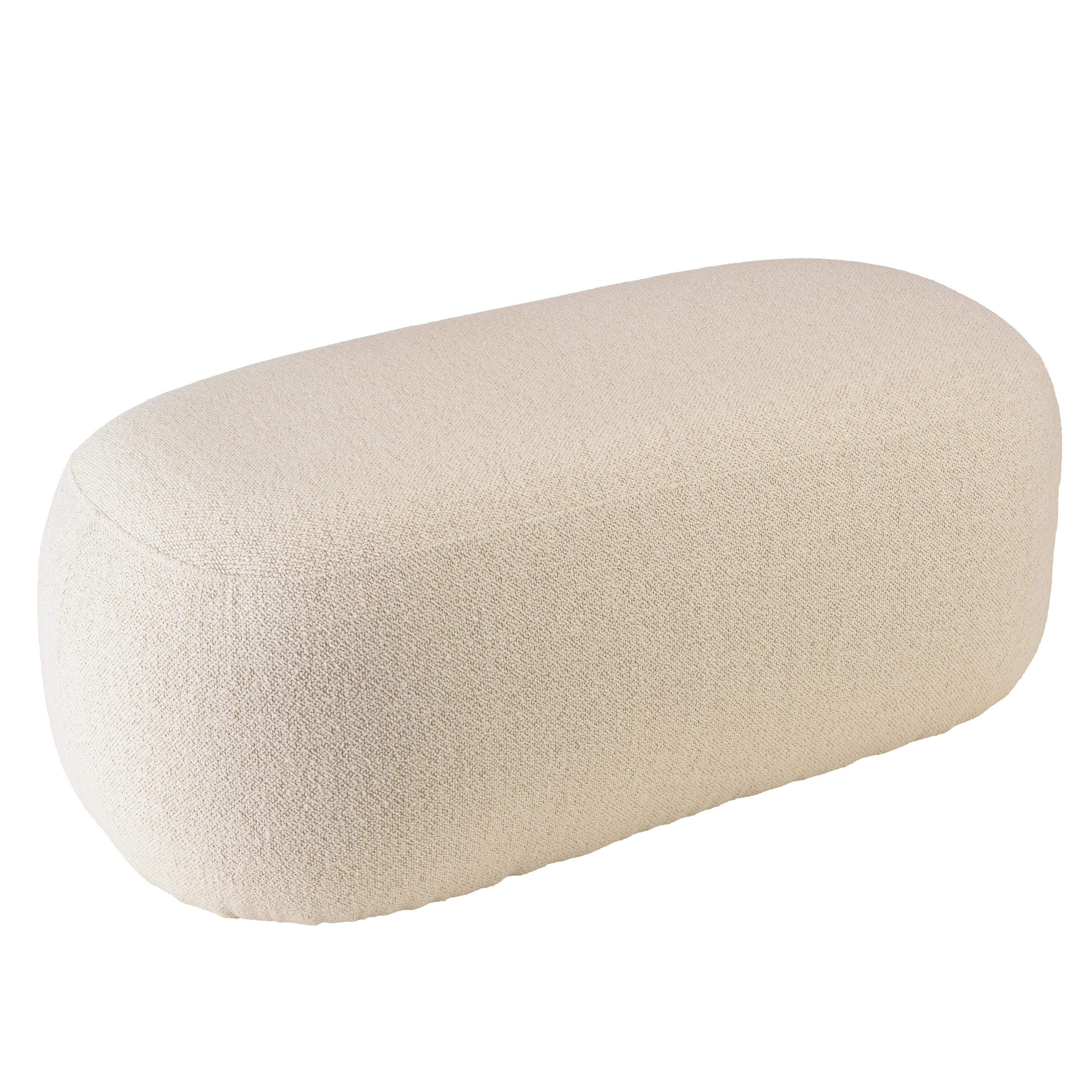 Banc en tissu petite bouclette beige COLOMBUS