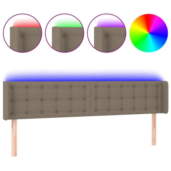 VidaXL Zagłówek do łóżka z LED taupe