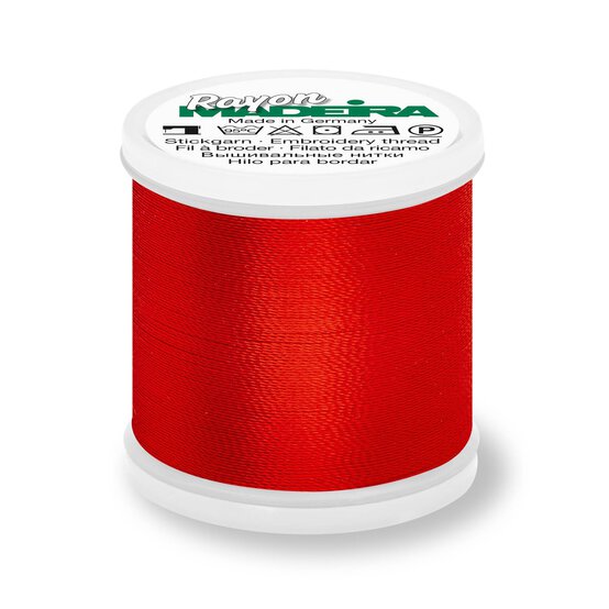 Madeira Red Rayon 40 Thread 200m (1037)