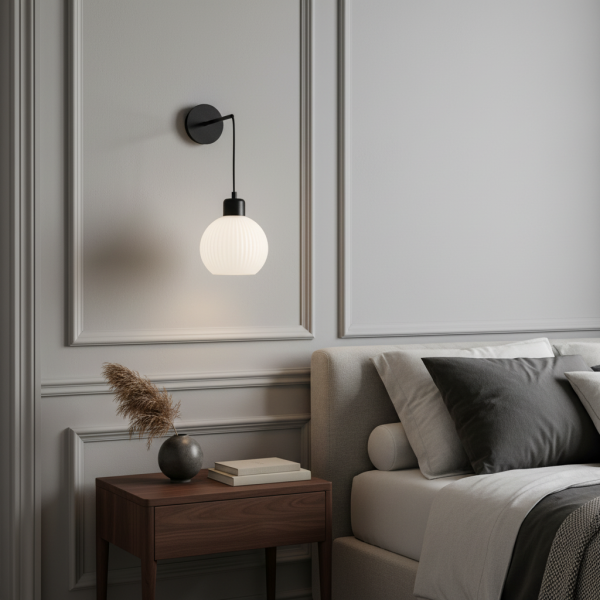 Kinkiet ścienny łazienkowy EDYLIT loft czarny 1xE27 BETIS 15-273