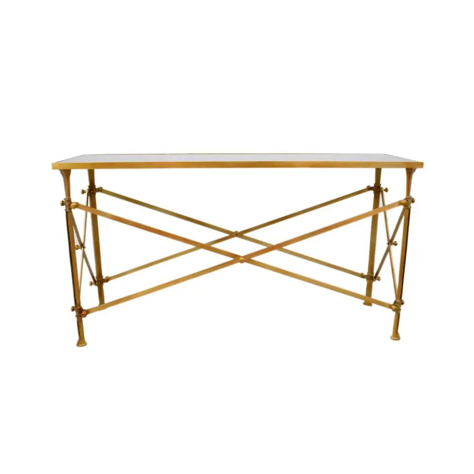 Signature - POMPADOUR Design haltafel - Goudkleurig - 42x142x76 cm