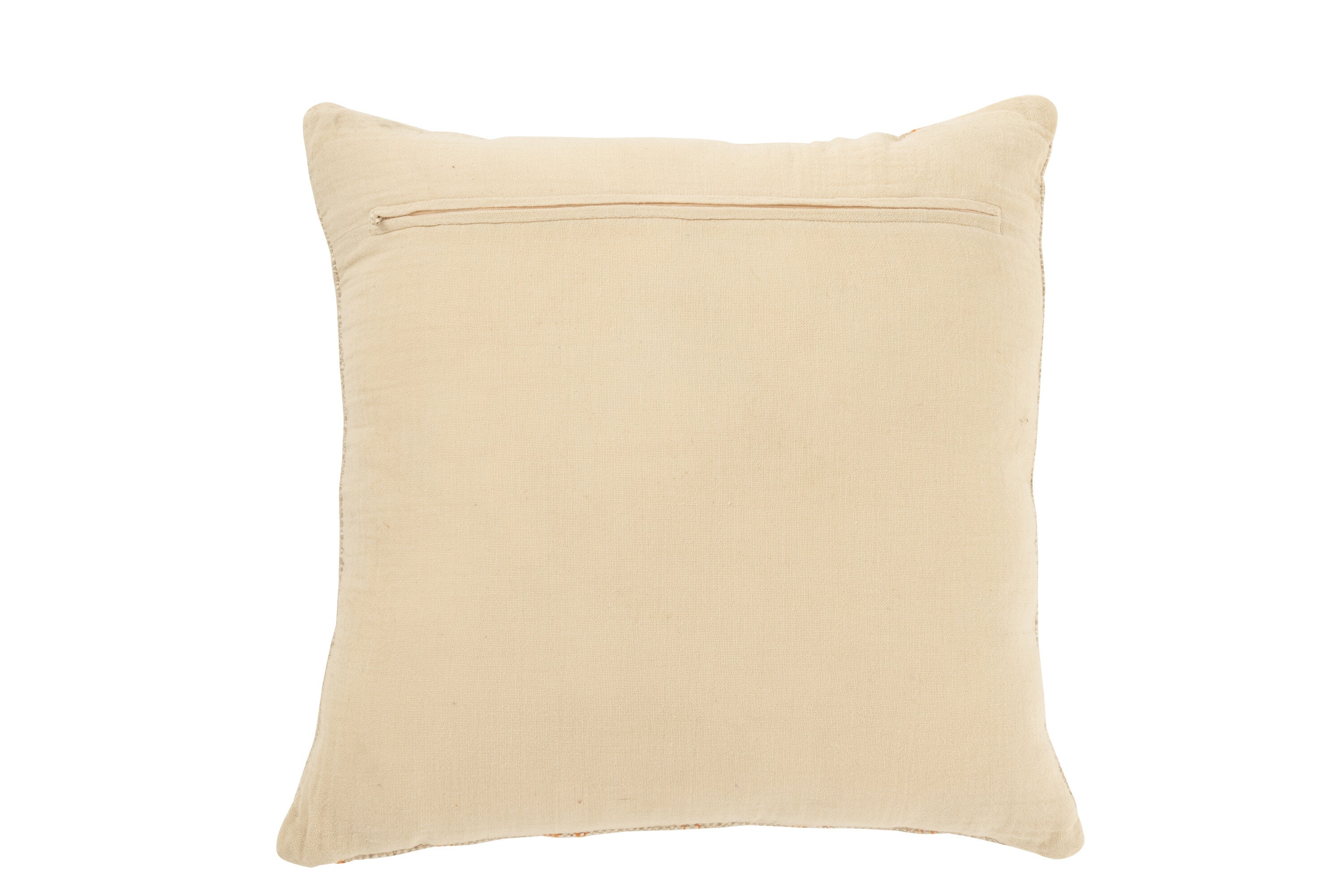 J-Line kussen Vierkant Strepen - linnen katoen - beige roest