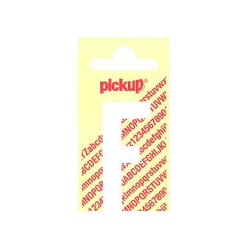 Lettre F adhésive blanche 4 x 6 cm