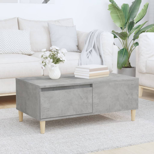 Stolik Kawowy Ława Stół Szary 90x50x36.5 Szuflady Do Salonu Do Pokoju