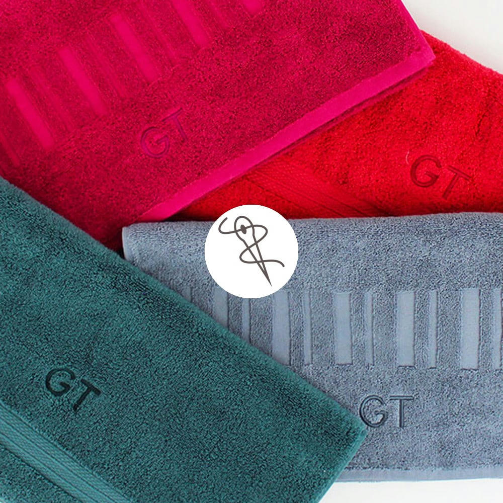 - Serviette eponge  pur coton rouge 50x100