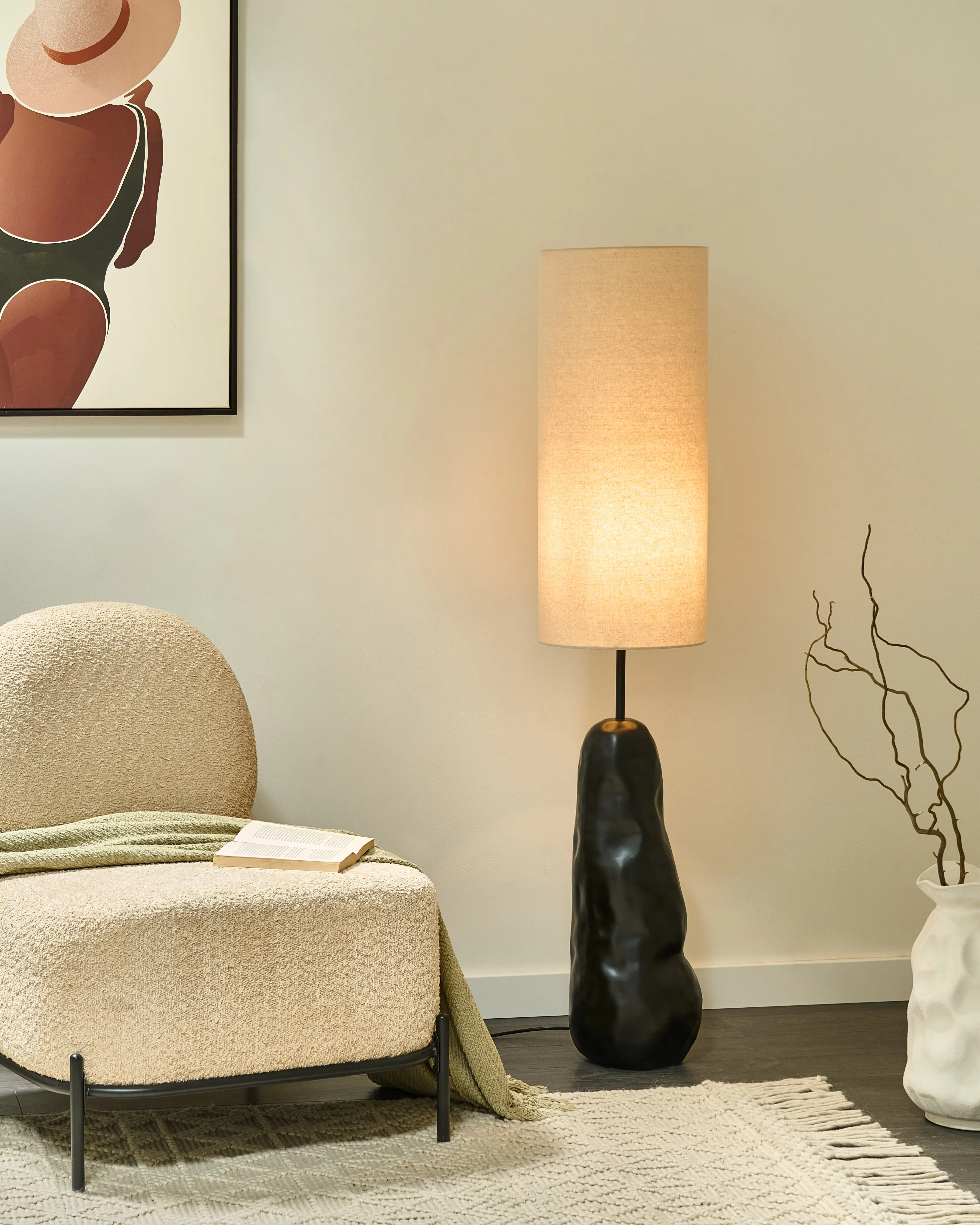 Floor Lamp SELB Ceramic Black