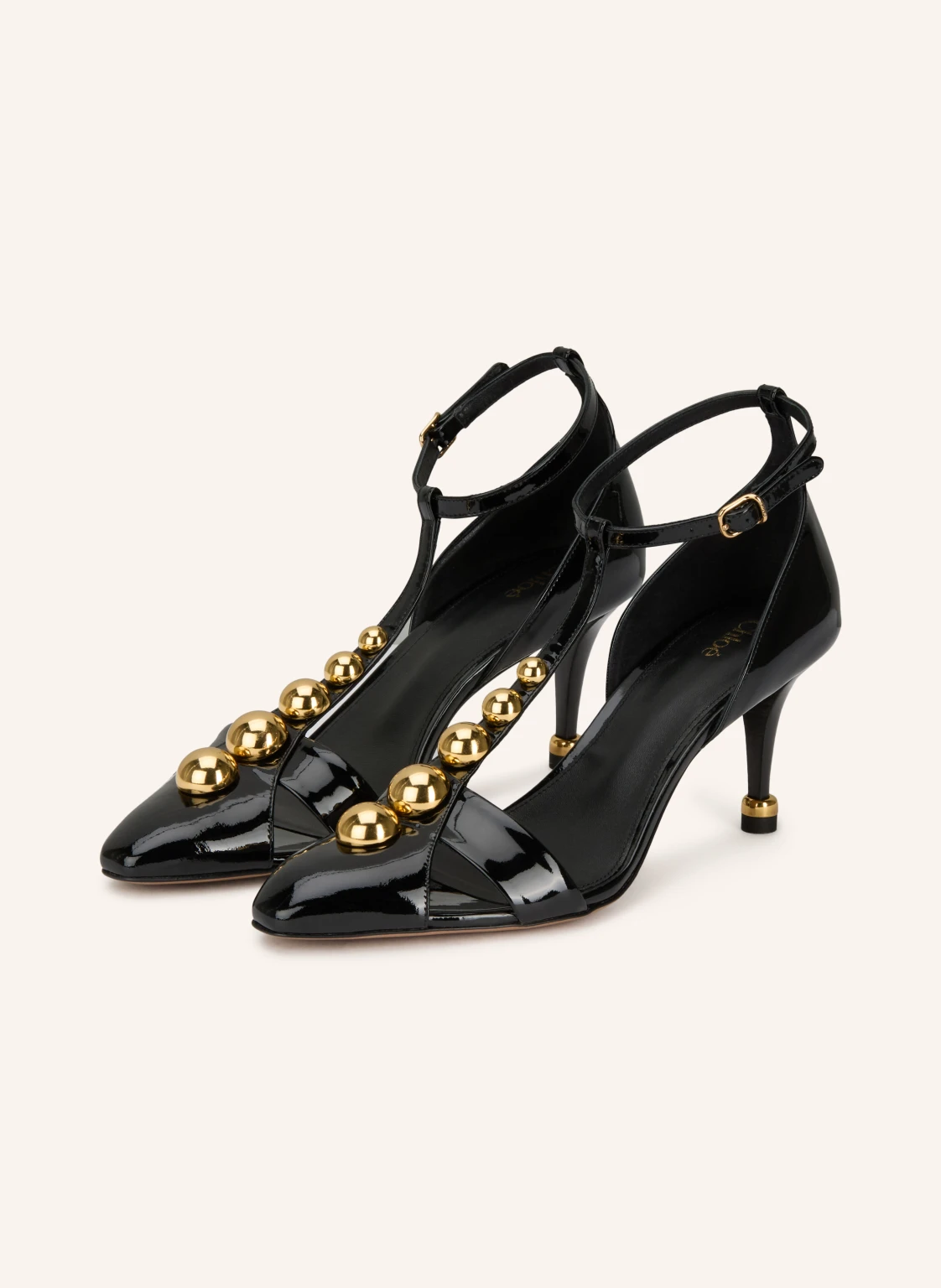 Chloé Lack-Pumps mit Nieten