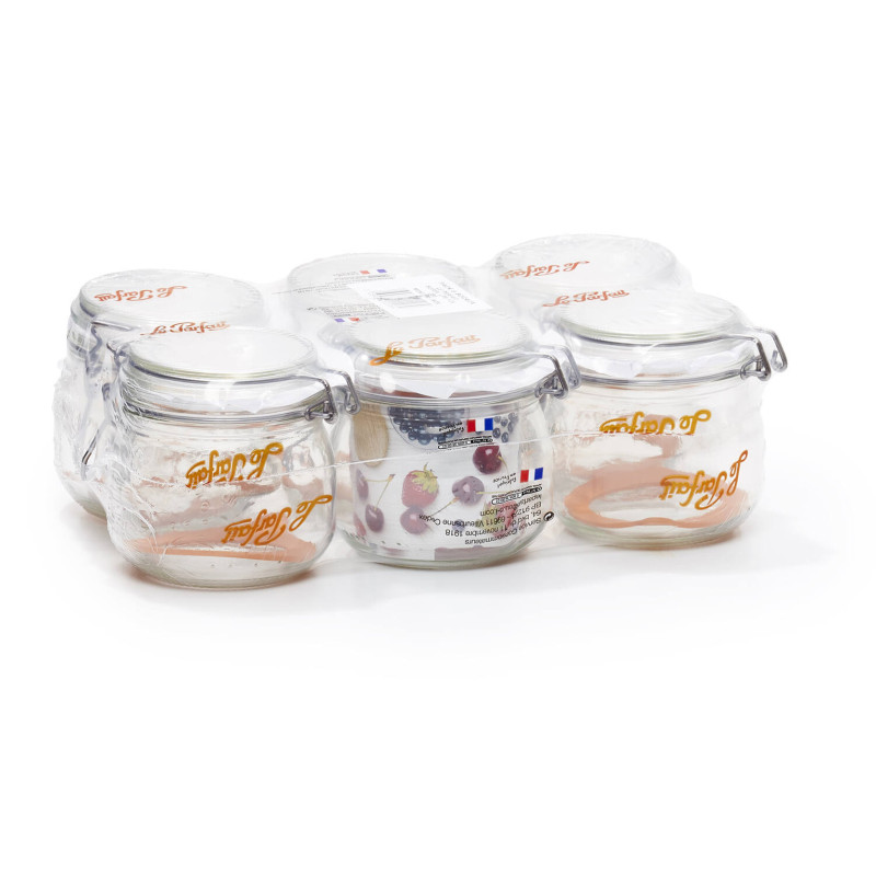Bocal en verre Super 0,5 L Ø 85 mm 6 pièces LE PARFAIT